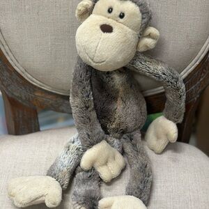 Jellycat Furry Monkey Plush in Gray and Cream Retired
